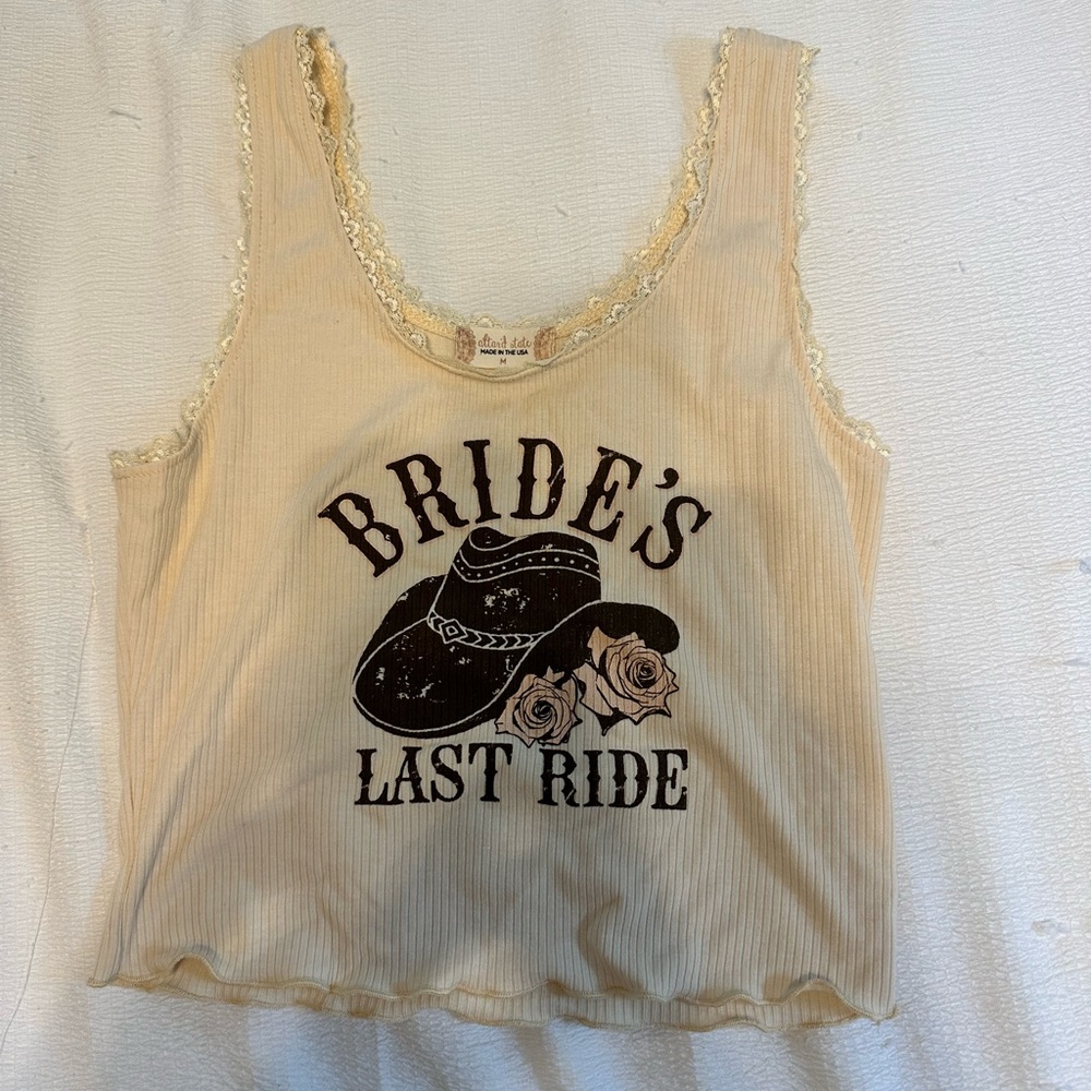 Bride’s Last Ride Crop Tank